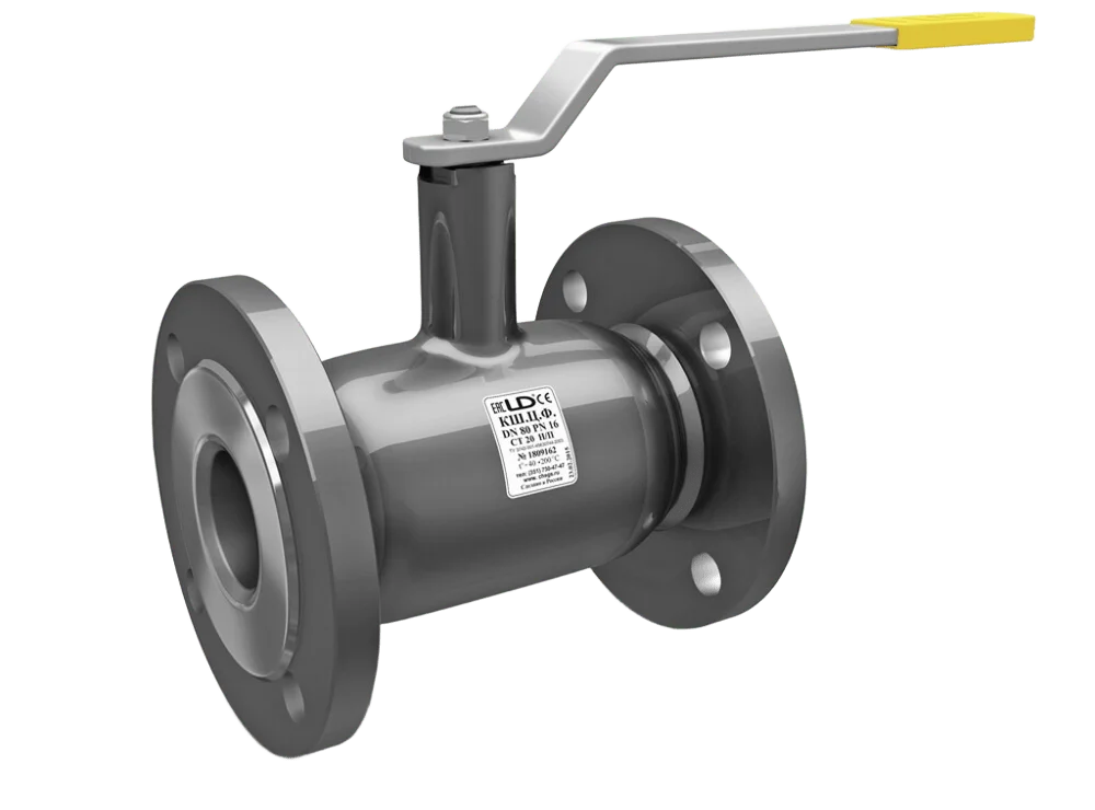 Кран стальной фланцевый